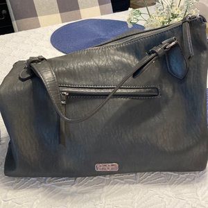 Jessica Simpson gray leather bag.  Very soft.  Great condition.
